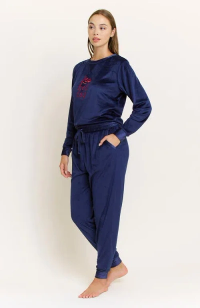 Honeydew Simply Cozy Velour Pajamas In Blue