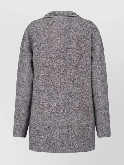 Giorgio Armani Tailored Grey Jacket With Structured Collar And Modern Design In Gray