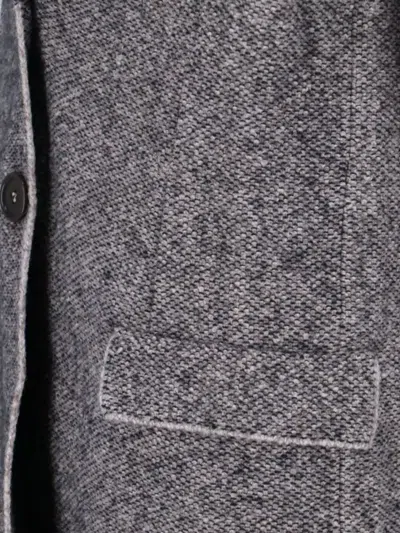 Giorgio Armani Tailored Grey Jacket With Structured Collar And Modern Design In Gray