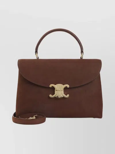 Celine Medium Nino Bag In Grained Nubuck Calfskin In Brown