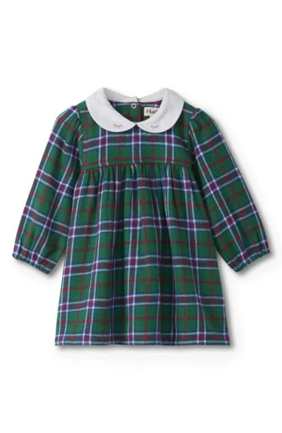 Hatley Holiday Plaid Puff Sleeve Dress In Green