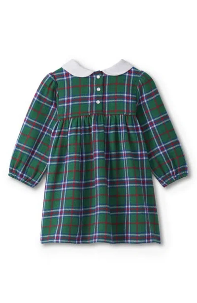 Hatley Holiday Plaid Puff Sleeve Dress In Green