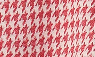 Hatley Red Houndstooth Dress With Faux Fur Trim In Red