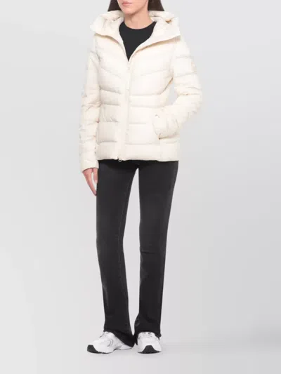 Canada Goose Women's Hooded Quilted Short Jacket In White