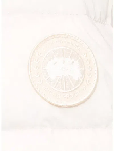 Canada Goose Women's Hooded Quilted Short Jacket In White
