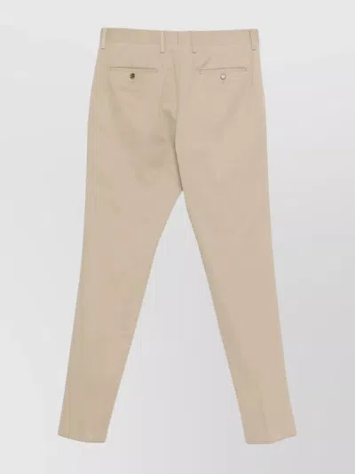 Lardini Twill Trousers In Brown