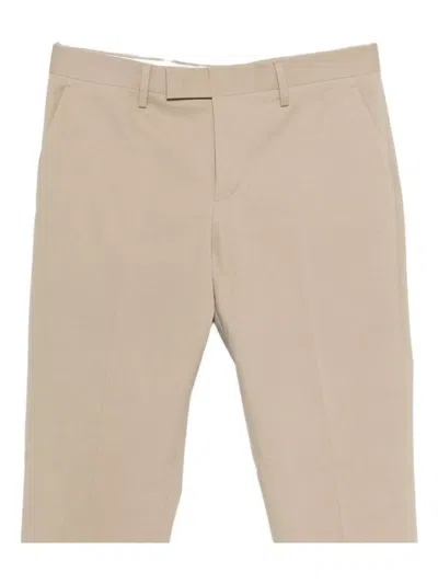 Lardini Twill Trousers In Brown