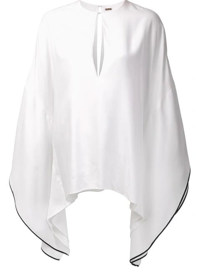 Gucci Keyhole Kaftan Top In White