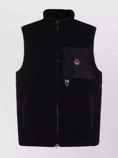 Mauna Kea Versatile Jacket With High Collar And Pocket In Black