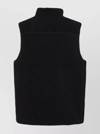 Mauna Kea Versatile Jacket With High Collar And Pocket In Black