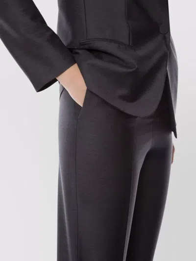 Alberta Ferretti Alberta Ferreti Grey Viscose Cropped Pants In Black