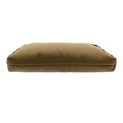 Pre-owned Jimmy Choo Beige Leather Clutch Bag () In Sand