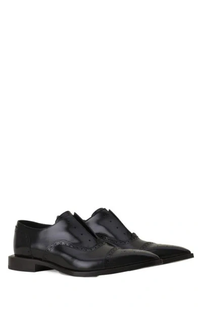Lanvin Brogue Oxford Shoe In Shiny Leather In Black