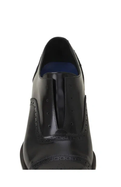 Lanvin Brogue Oxford Shoe In Shiny Leather In Black