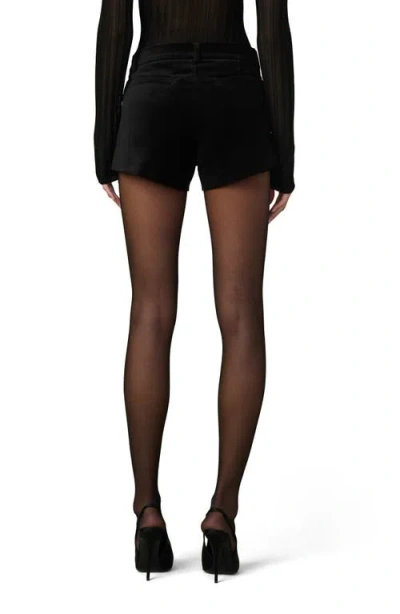 Joe's Jeans The Mini Velvet Trouser Shorts In Black
