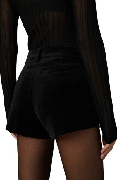 Joe's Jeans The Mini Velvet Trouser Shorts In Black