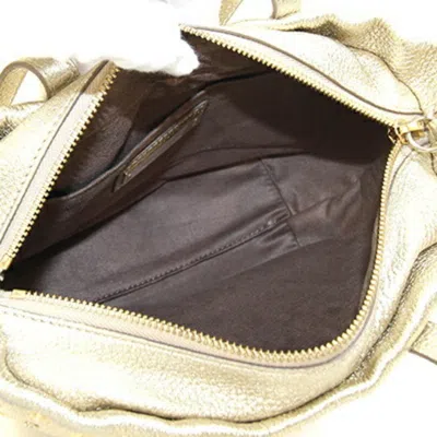 Pre-owned Jimmy Choo Gold Leather Handbag Shoulder Bag ()