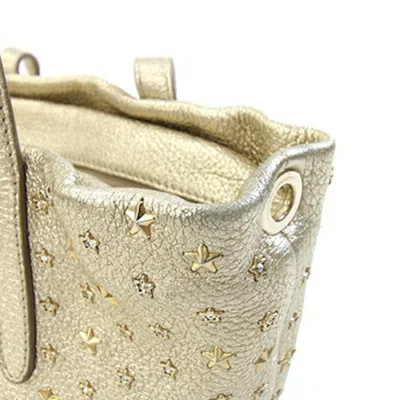 Pre-owned Jimmy Choo Gold Leather Handbag Shoulder Bag ()