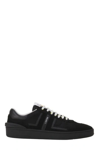 Lanvin Clay Monochrome Mesh Sneakers In Black