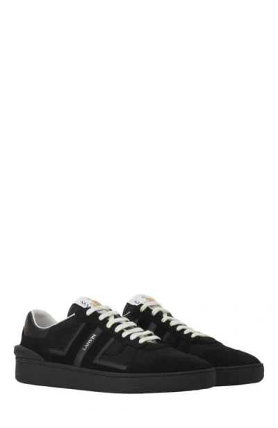 Lanvin Clay Monochrome Mesh Sneakers In Black