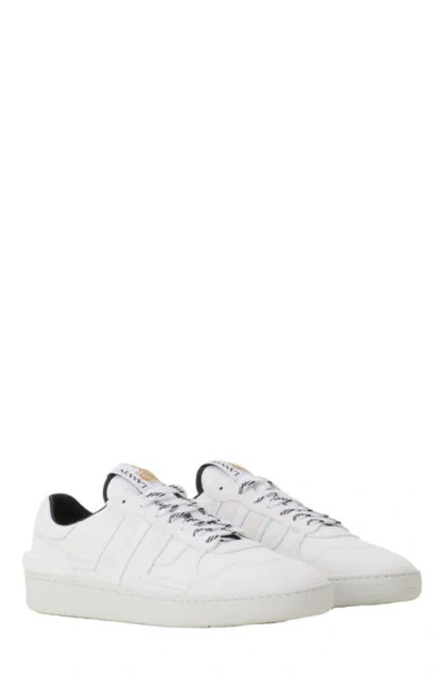 Lanvin Clay Monochrome Mesh Sneakers In White