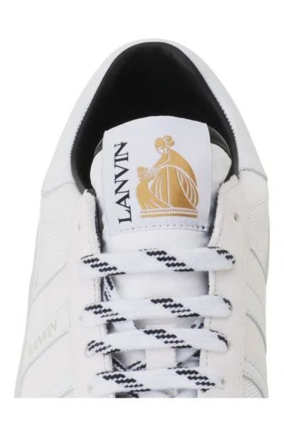Lanvin Clay Monochrome Mesh Sneakers In White