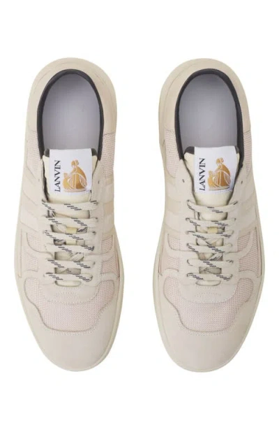 Lanvin Clay Monochrome Mesh Sneakers In Gray