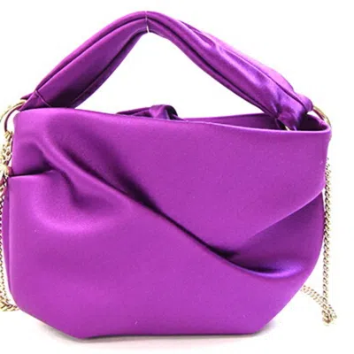 Pre-owned Jimmy Choo Purple Satin Handbag Shoulder Bag ()