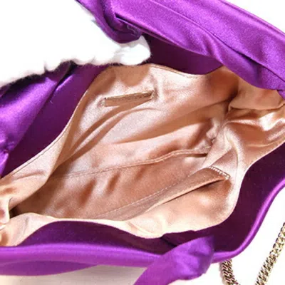 Pre-owned Jimmy Choo Purple Satin Handbag Shoulder Bag ()