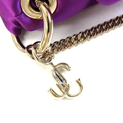 Pre-owned Jimmy Choo Purple Satin Handbag Shoulder Bag ()