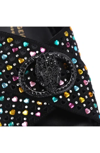 Kurt Geiger Suede Chelsea Cross-strap Slides In Multi