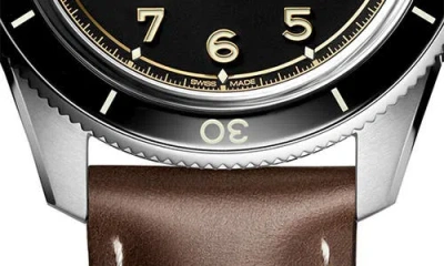 Longines Spirit Pilot Flyback Leather Strap Watch, 39.5mm In Brown