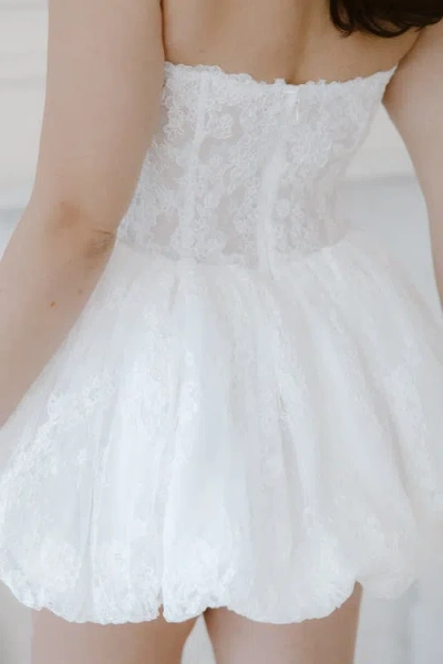 Untamed Petals Juliette Mini Dress In White