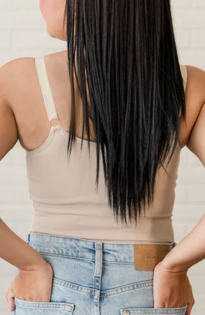 Davin & Adley Busty Size Amelia Maternity, Nursing And Pumping Tank Top In Brown