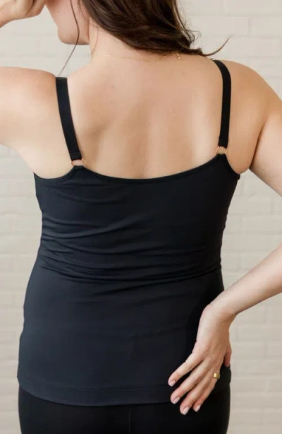 Davin & Adley Busty Size Amelia Maternity, Nursing And Pumping Tank Top In Blue