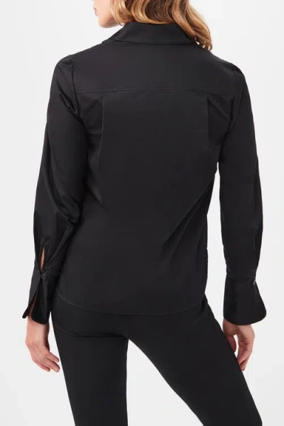 Trina Turk Delancey Tuxedo Button Up Top In Black