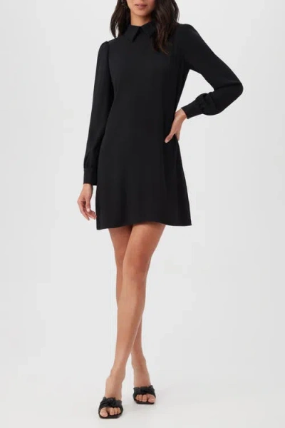 Trina Turk Gaudin 2 Long Sleeve Collared Dress In Black