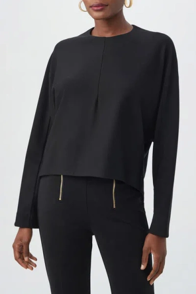 Trina Turk Marsa Long Sleeve Ponte Top In Black