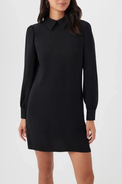 Trina Turk Gaudin 2 Long Sleeve Collared Dress In Black