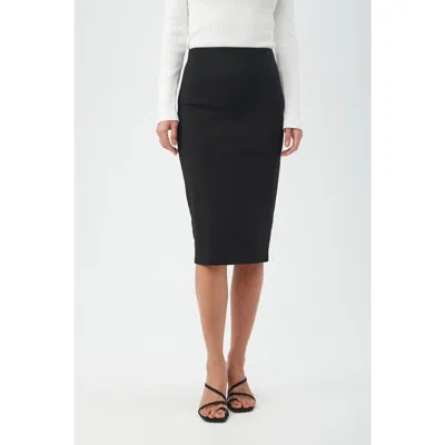 Trina Turk Amana Ponte Pencil Skirt In Black