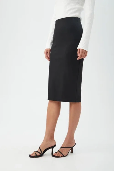 Trina Turk Amana Ponte Pencil Skirt In Black