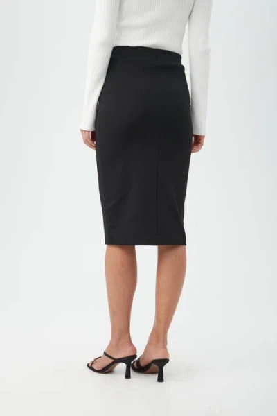 Trina Turk Amana Ponte Pencil Skirt In Black