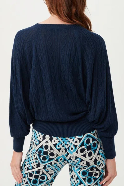 Trina Turk Cove Pullover In Blue