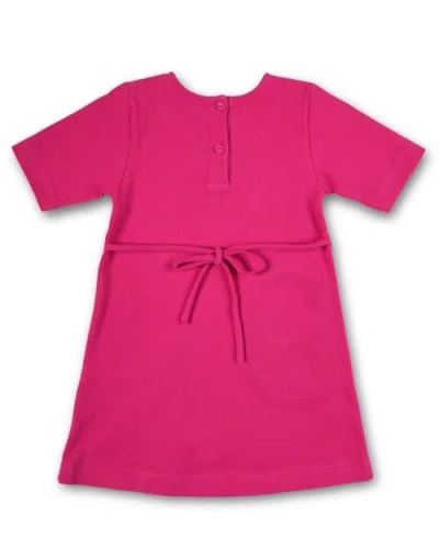 Florence Eiseman Pique Knit Dress With Flower Dots In Pink