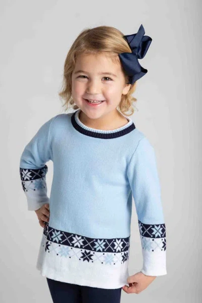 Florence Eiseman Sweater Tunic With Snowflakes And Leggings In Multi