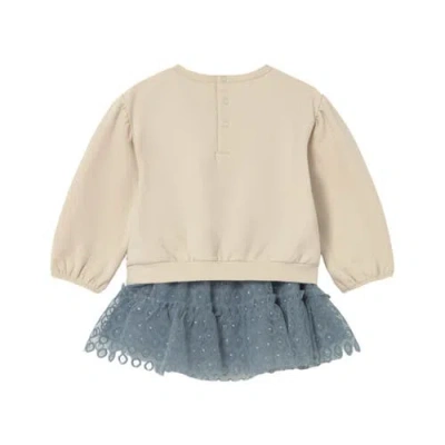 Mayoral Tulle Skirt And Sweater Set In Multi