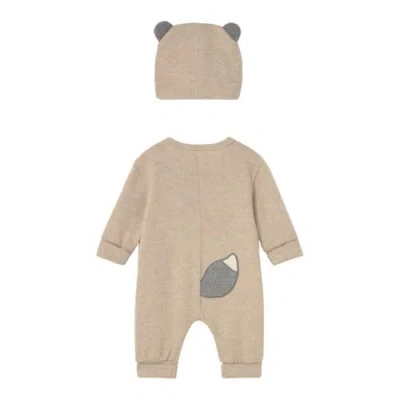 Mayoral Bear-appliqué Romper Set In Neutral