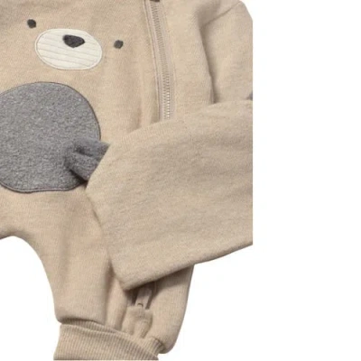 Mayoral Bear-appliqué Romper Set In Neutral