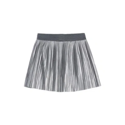 Mayoral Pleated Skirt In Silver