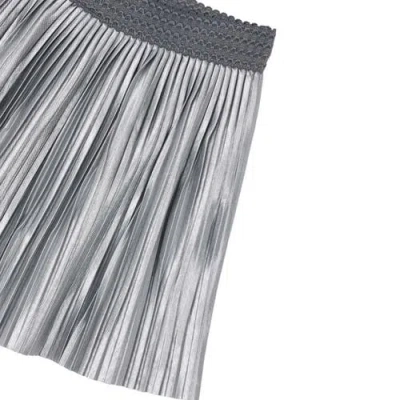 Mayoral Pleated Skirt In Silver